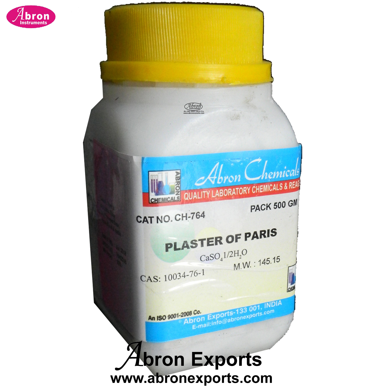 Lab Use Plaster Of Paris 500gm MW 145.15 CAS No 10034-76-1 Abron CH-764A5G 
